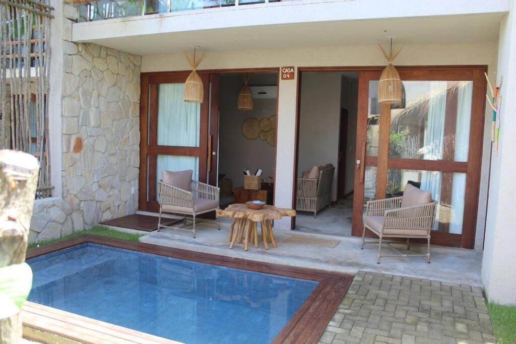 הוילה Pôrto de Pedras Casa De Luxo Na Praia Do Patacho - Cond. Azulu, Casa 04 מראה חיצוני תמונה